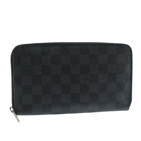LOUIS VUITTON Damier Graphite Zippy Organizer Long Wallet N63077 LV Auth 106425 - Picture 1 of 16